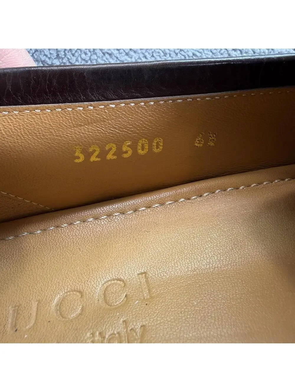 Gucci Horsebit Web Stripe Brown Pebbled Leather Loafers Mens US 7 Made in Italy